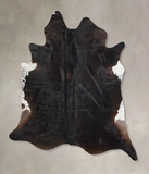 Solid Black Cowhide Rug #A31333