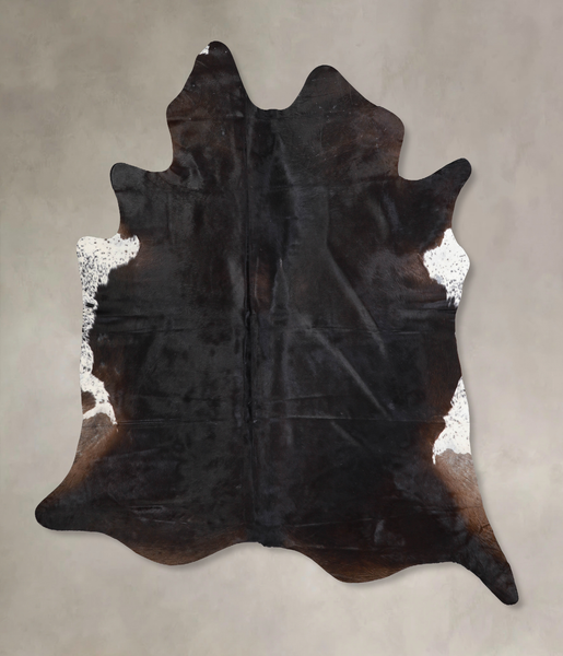 Solid Black Cowhide Rug #A31333
