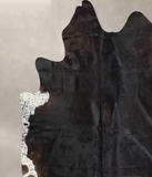 Solid Black Cowhide Rug #A31333