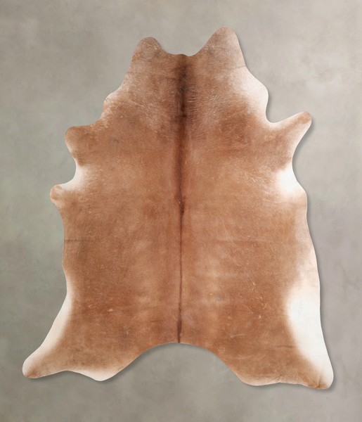 Solid Brown Cowhide Rug #A31336