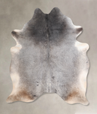 Grey with Beige Cowhide Rug #A31364