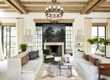 Grey with Beige Cowhide Rug #A31364