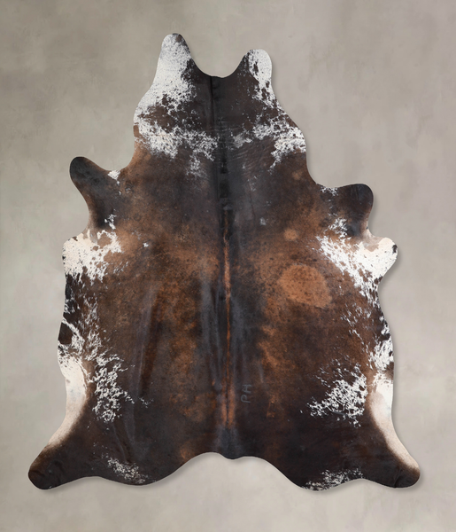 Salt and Pepper Brown Cowhide Rug #A31367