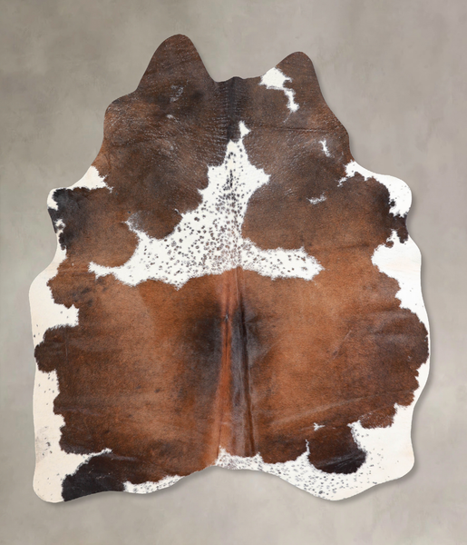 Chocolate and White Cowhide Rug #A31393