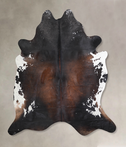Chocolate and White Cowhide Rug #A31403