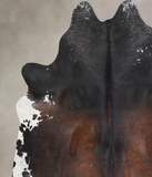 Chocolate and White Cowhide Rug #A31403