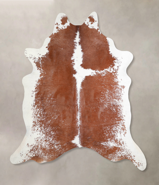 Brown and White Cowhide Rug #A31405