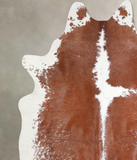 Brown and White Cowhide Rug #A31405