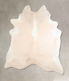 Beige and White Cowhide Rug #A31409