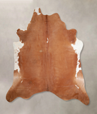 Solid Brown Cowhide Rug #A31450