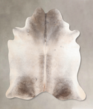 Grey with Beige Cowhide Rug #A31481