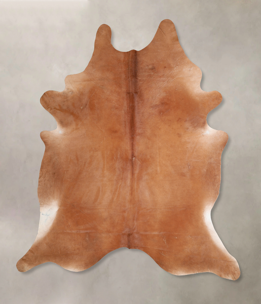 Solid Brown Cowhide Rug #A31521