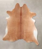 Solid Brown Cowhide Rug #A31530
