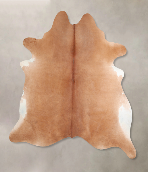 Solid Brown Cowhide Rug #A31530