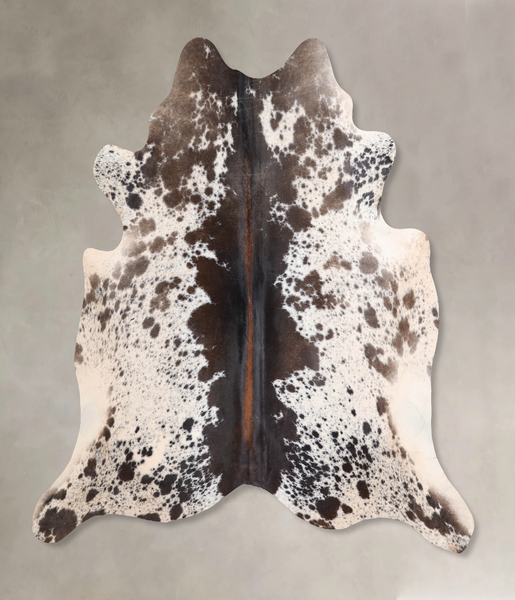 Salt and Pepper Brown Cowhide Rug #A31545