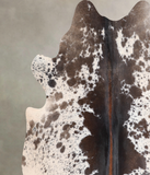 Salt and Pepper Brown Cowhide Rug #A31545
