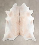 Grey with Beige Cowhide Rug #A31564