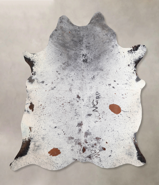 Salt and Pepper Black Cowhide Rug #A31568