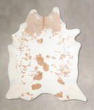 Beige and White Cowhide Rug #A31572