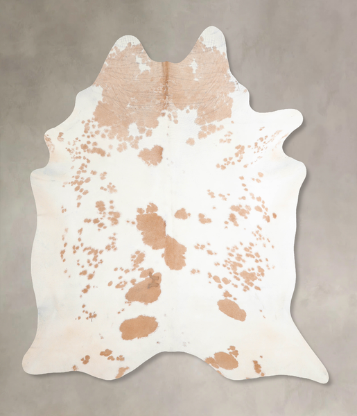 Beige and White Cowhide Rug #A31572