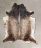Grey with Beige Cowhide Rug #A31577
