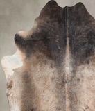 Grey with Beige Cowhide Rug #A31577
