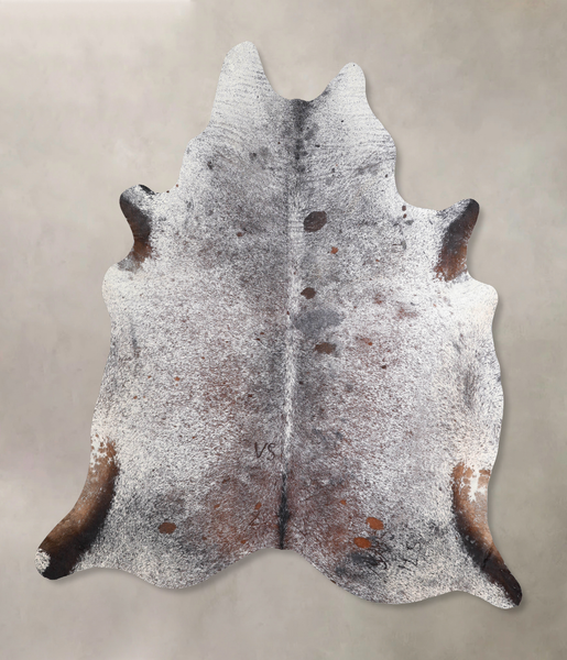 Salt and Pepper Brown Cowhide Rug #A31592