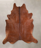 Solid Brown Cowhide Rug #A31609