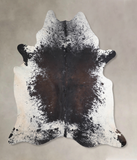 Salt and Pepper Black Cowhide Rug #A31633
