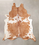Beige and White Cowhide Rug #A31637