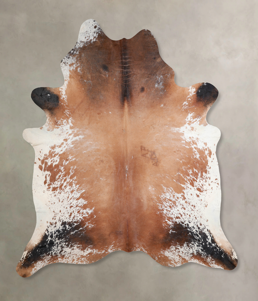Salt and Pepper Brown Cowhide Rug #A31641