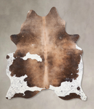 Chocolate and White Cowhide Rug #A31661