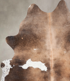 Chocolate and White Cowhide Rug #A31661