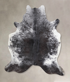 Salt and Pepper Black Cowhide Rug #A31664