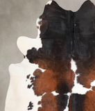 Chocolate and White Cowhide Rug #A31698