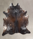 Salt and Pepper Brown Cowhide Rug #A31705