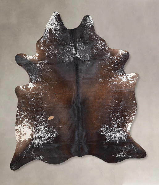 Salt and Pepper Brown Cowhide Rug #A31705