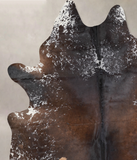 Salt and Pepper Brown Cowhide Rug #A31705