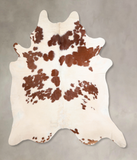 Brown and White Cowhide Rug #A31718