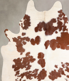 Brown and White Cowhide Rug #A31718