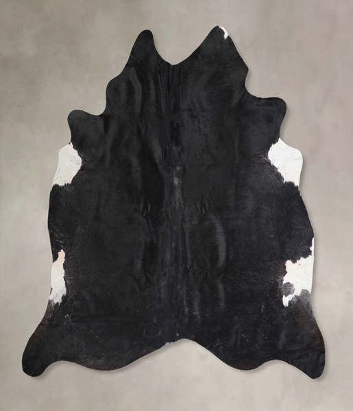 Solid Black Cowhide Rug #A31725