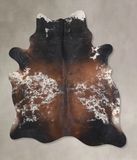 Chocolate and White Cowhide Rug #A31729