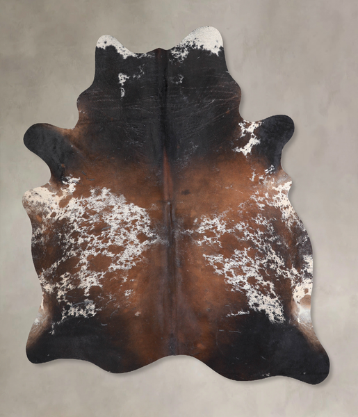 Chocolate and White Cowhide Rug #A31729