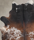 Chocolate and White Cowhide Rug #A31729