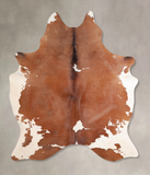 Brown and White Cowhide Rug #A31730