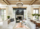 Grey with Beige Cowhide Rug #A31734