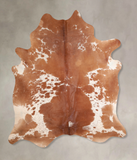 Brown and White Cowhide Rug #A31746