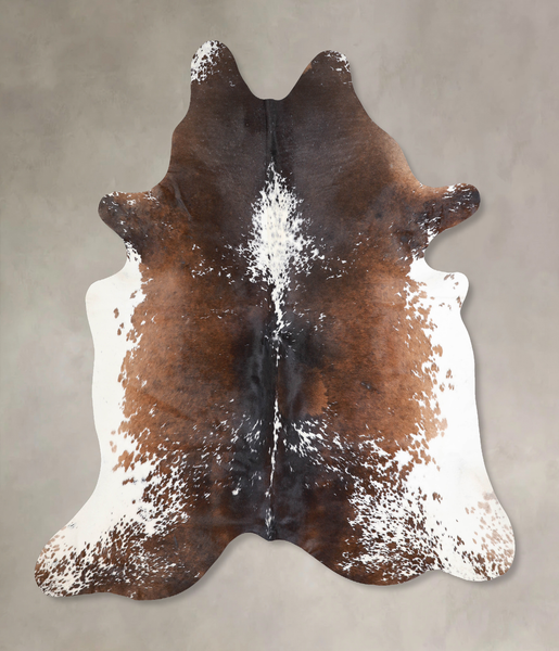 Chocolate and White Cowhide Rug #A31760