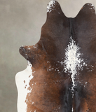 Chocolate and White Cowhide Rug #A31760