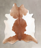 Brown and White Cowhide Rug #A31772